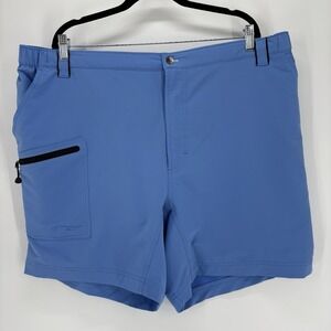 True Flies Board Shorts Mens XXL Blue Fishing Shorts Cargo Pockets Performance